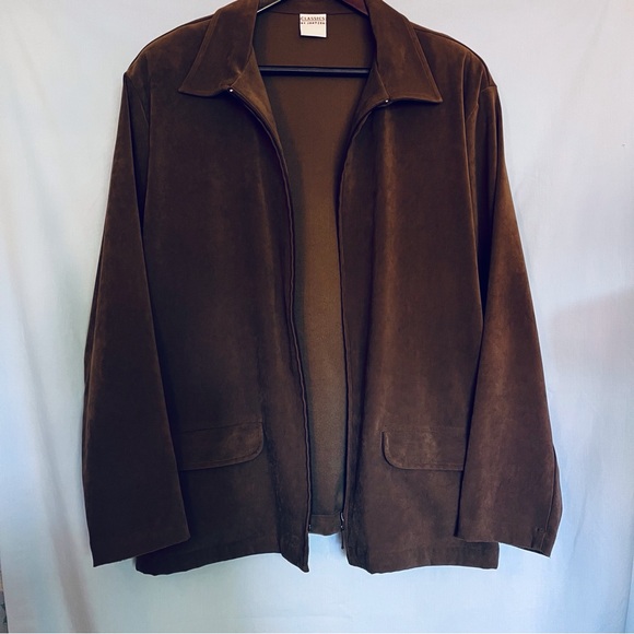 Jantzen Jackets & Blazers - Jantzen Brown Suede-like   Jacket Size L